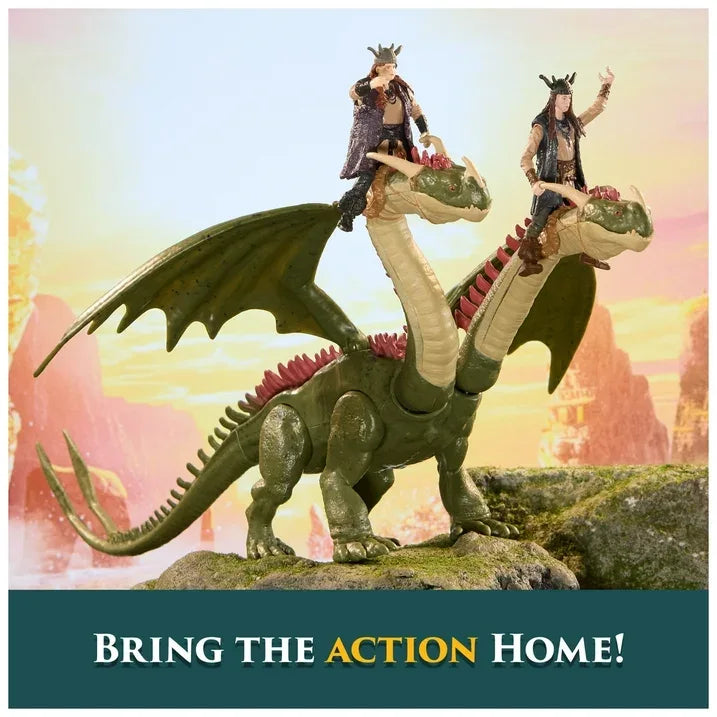 Wholesale Price with free shipping across the USA for Dreamworks Dragons, Hideous Zippleback, Ruffnut & Tuffnut, Viking Duo Action Figures - Manji Distributors
