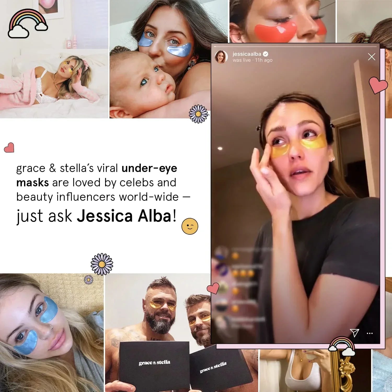 Wholesale Price with free shipping across the USA for Grace & Stella Illuminating Under Eye Mask - Blue 24 pairs - Gel Eye Patches for Dark Circles, Puffy Eyes, Wrinkles, Undereye Bags - Manji Distributors