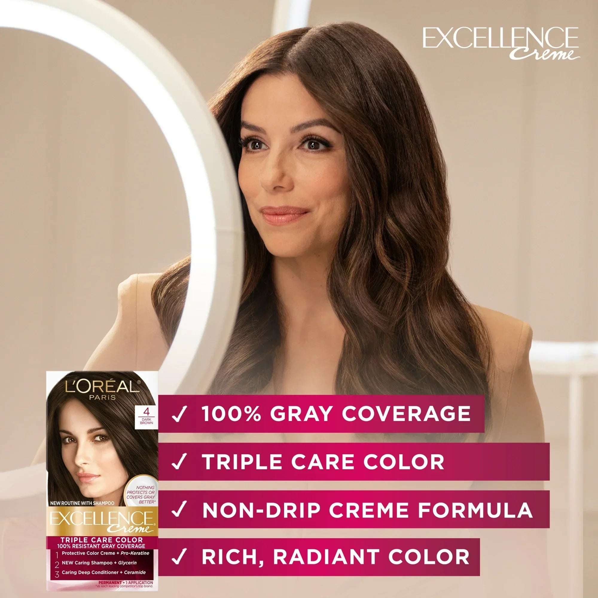 Wholesale Price with free shipping across the USA for L'Oreal Paris Excellence Creme Permanent Hair Color, 5 Medium Brown, Triple Protection, 1 Kit - Manji Distributors