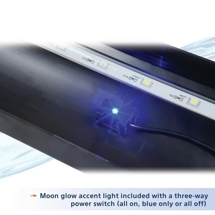 Wholesale Price with free shipping across the USA for Aqueon LED Deluxe Full Aquarium Hoods Black 20 Inches - Manji Distributors