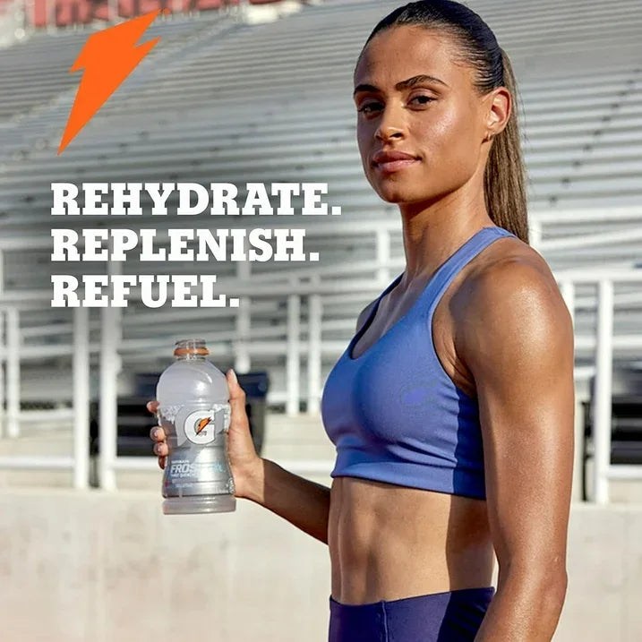 Wholesale Price with free shipping across the USA for Gatorade Frost Thirst Quencher Riptide Rush Sports Drinks, 20 fl oz, 8 Count Bottles - Manji Distributors