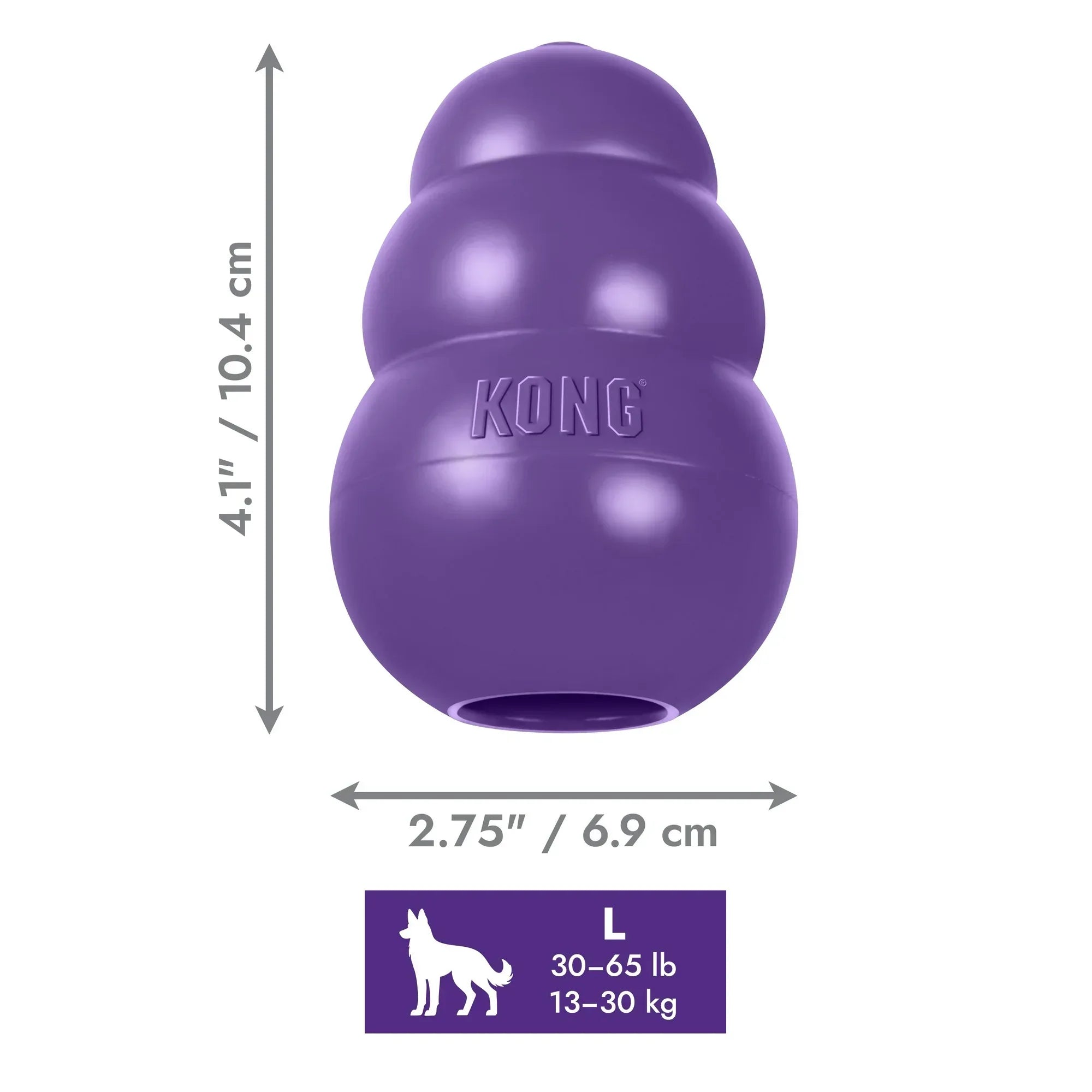Wholesale Price with free shipping across the USA for KONG® Durable Natural Rubber, Stuffable Senior Dog Chew Toy, Large - Manji Distributors