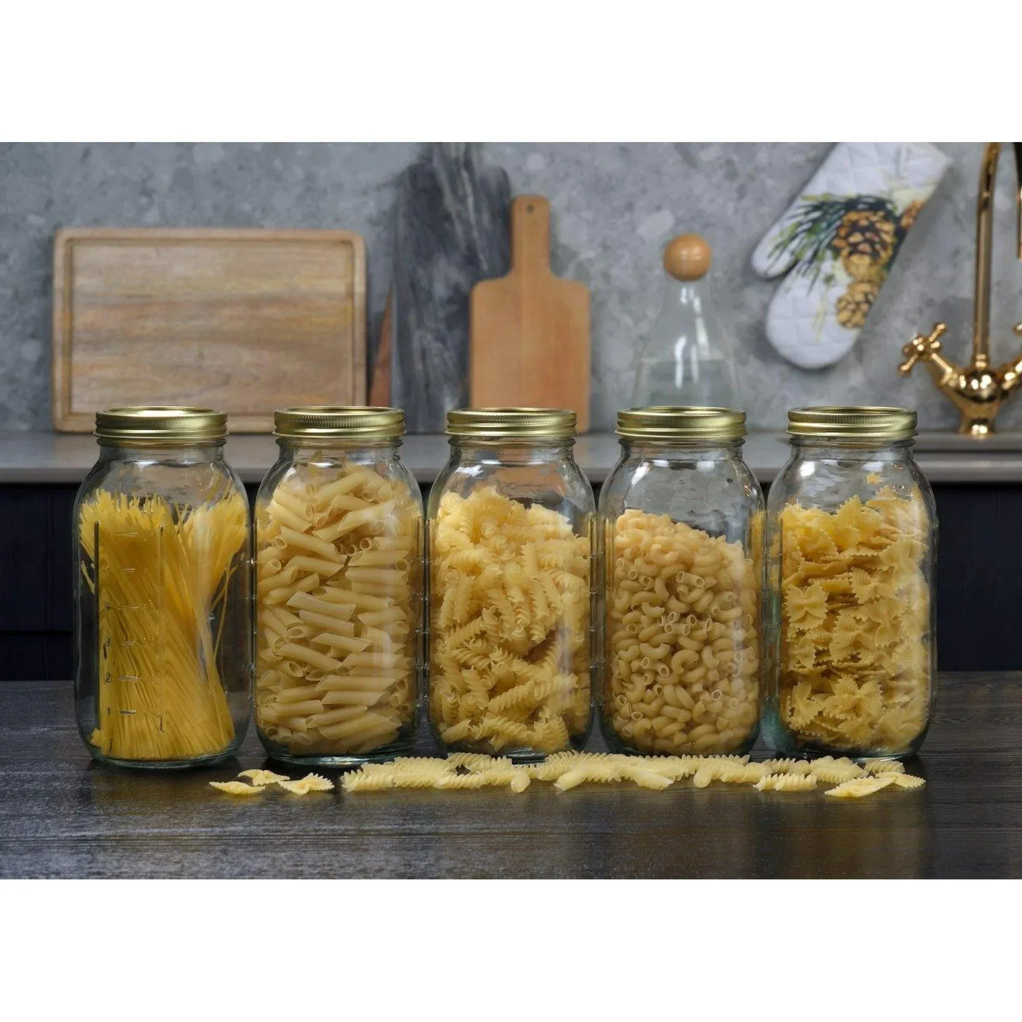 Wholesale Price with free shipping across the USA for (2 pack) Mainstays 64 oz Airtight Glass Wide Mouth Canning Jars (6 Count) - Manji Distributors