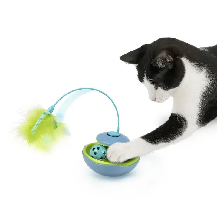 Wholesale Price with free shipping across the USA for SmartyKat Track Tizzy Motion Cat Toy –Electronic Interactive Pet Toy, Blue - Manji Distributors