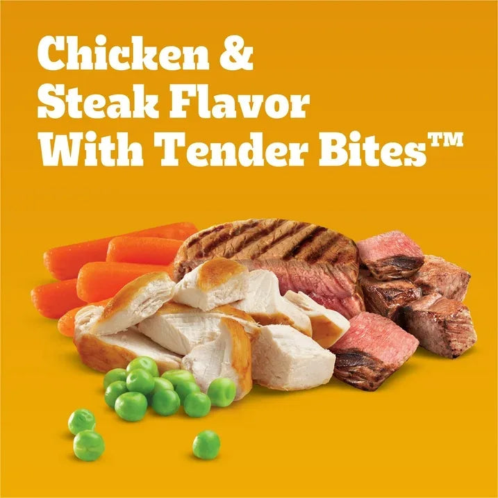 Wholesale Price with free shipping across the USA for Pedigree With Tender Bites Complete Nutrition Adult Small Breed Dry Dog Food, Chicken & Steak Flavor, 3.5 Lb Bag - Manji Distributors