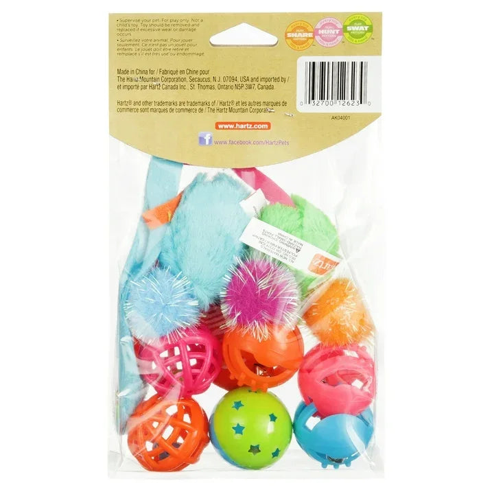 Wholesale Price with free shipping across the USA for Hartz Just For Cats Cat Toy Variety Pack, 13 Count - Manji Distributors