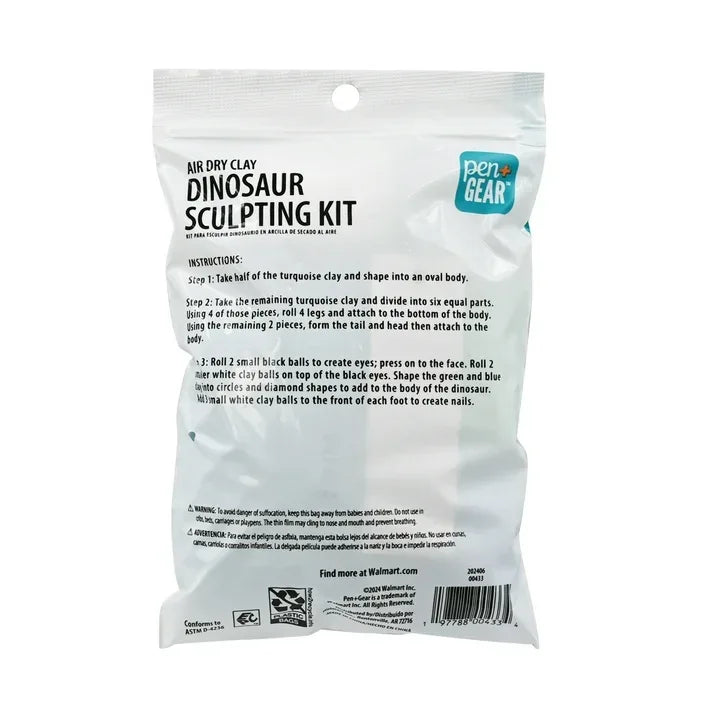 Wholesale Price with free shipping across the USA for (8 pack) Pen+Gear Dinosaur Air Dry Clay Sculpting Kit - Blue - Manji Distributors