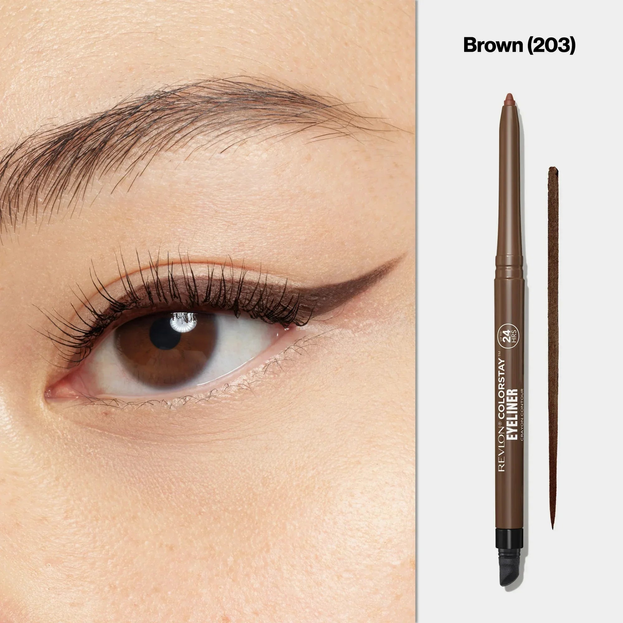 Wholesale Price with free shipping across the USA for Revlon ColorStay Waterproof Eyeliner Pencil, Built-In Sharpener, 203 Brown, 0.01 oz - Manji Distributors