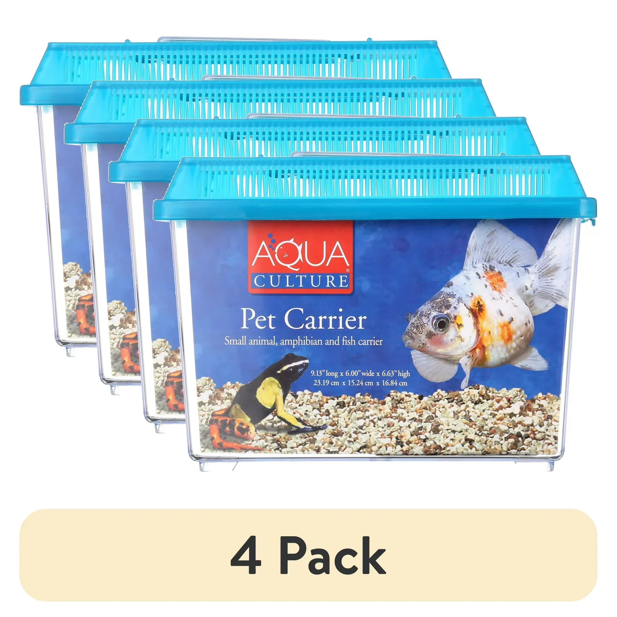 Wholesale Price with free shipping across the USA for (4 pack) Aqua Culture Pet Carrier for Small Animals, Amphibians, and Fish - Manji Distributors
