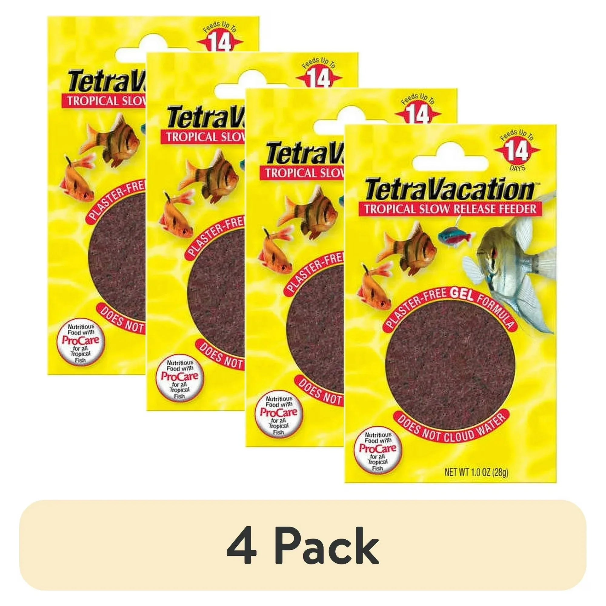 Wholesale Price with free shipping across the USA for (4 pack) Tetra Vacation Tropical Feeding Block, Feeds Fish up to 14 Days, 1.06 oz., 1 Block - Manji Distributors