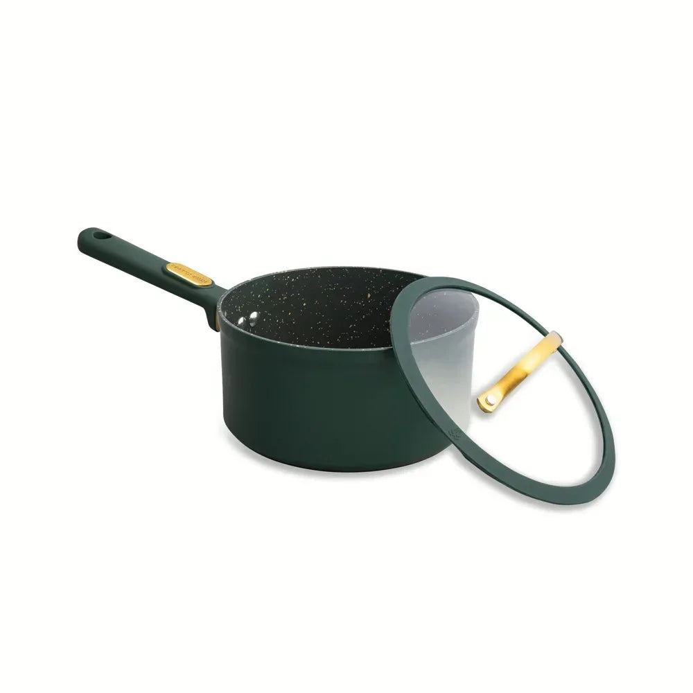 Wholesale Price with free shipping across the USA for Thyme & Table 12-Piece Non-Stick Granite Collection Cookware Set, Pots and Pans Set - Hunter Green - Manji Distributors