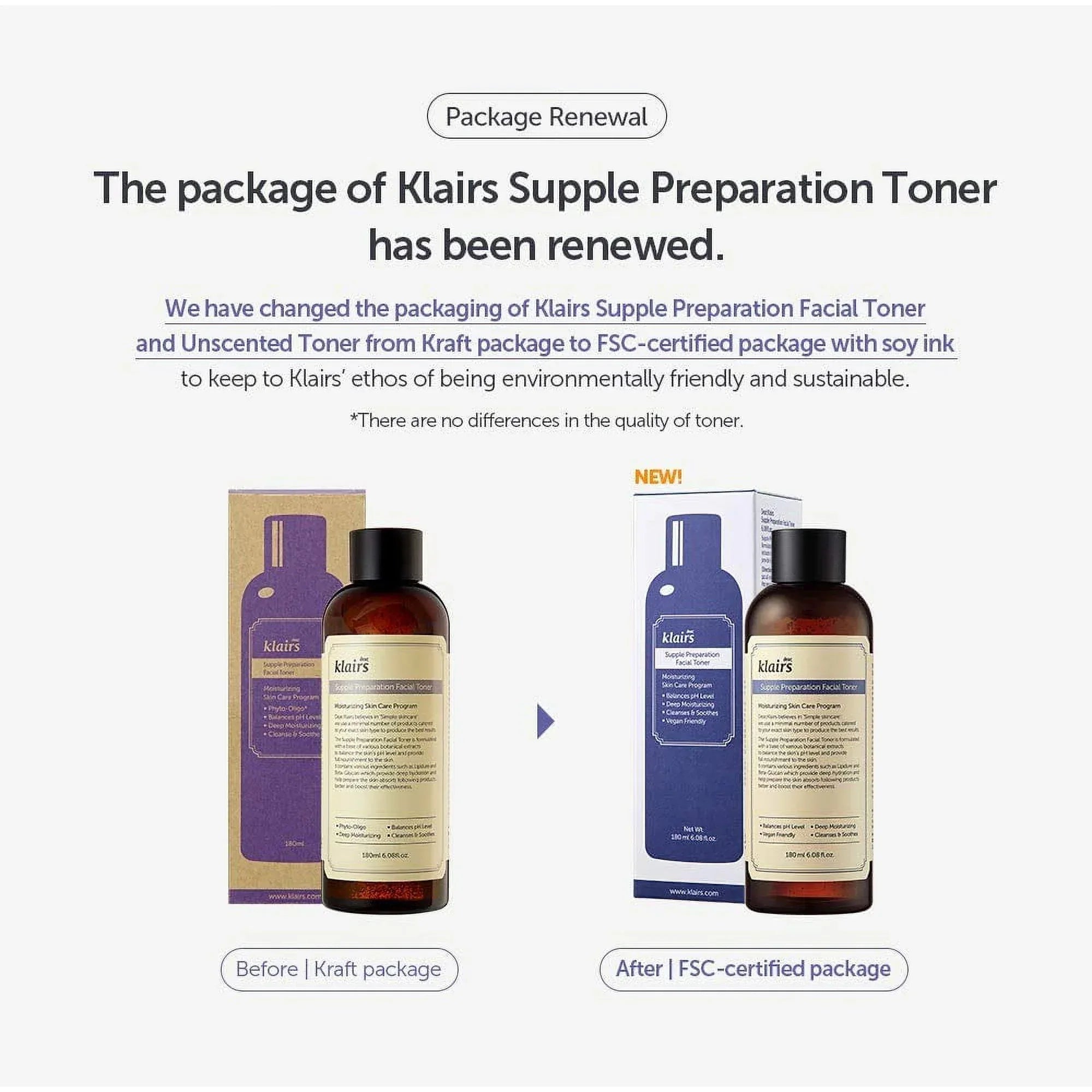 Wholesale Price with free shipping across the USA for [Dear Klairs] Supple Preparation Facial Toner 6.08 oz - Manji Distributors