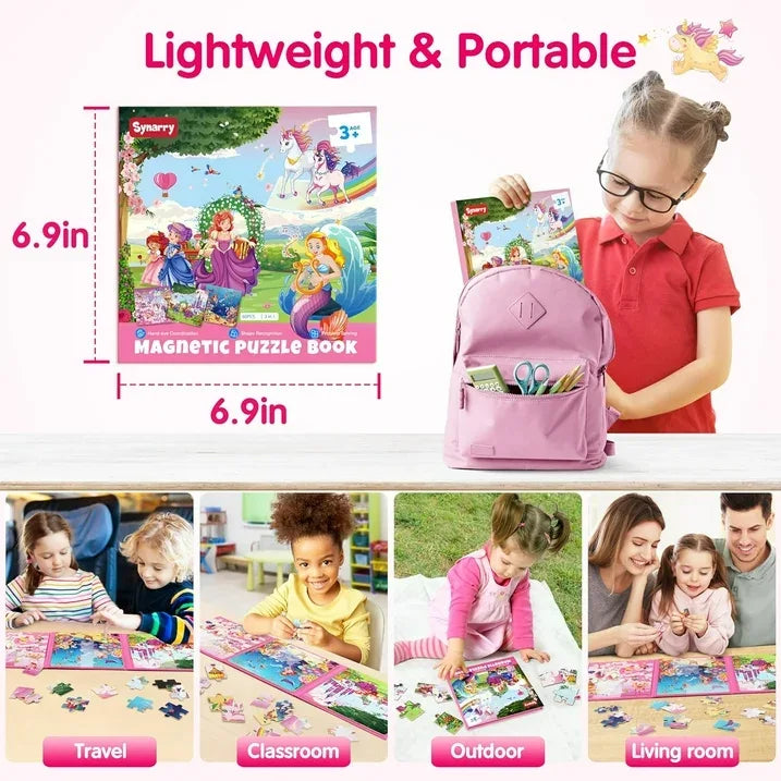 Wholesale Price with free shipping across the USA for SYNARRY Unicorn Mermaid Princess 3-in-1 Magnetic Puzzles for Girls Kids Ages 3-6, Each Puzzle with 20 Pieces, FSC Certified Jigsaw Puzzle for Kids - Manji Distributors