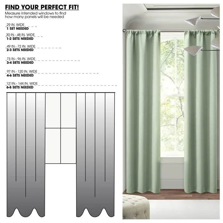 Wholesale Price with free shipping across the USA for (4 pack) Mainstays 4 of a Kind Blackout Curtain Panels, Set of 4, Soft Sea, 28