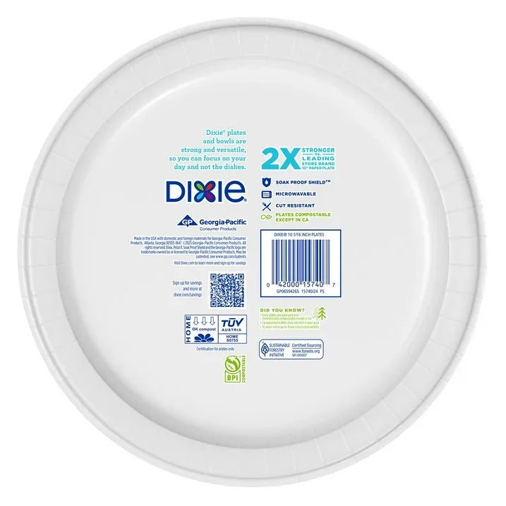 Wholesale Price with free shipping across the USA for Dixie Everyday Disposable Paper Plates, 10