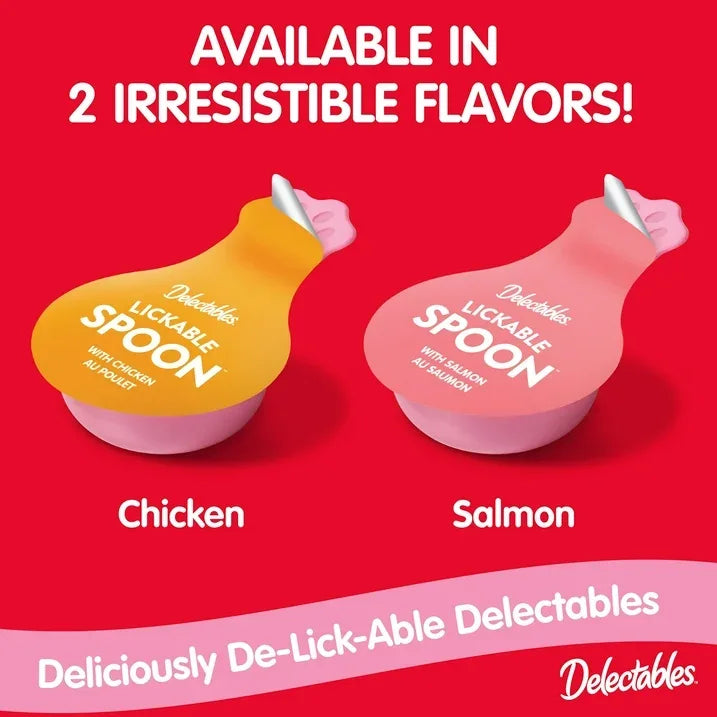 Wholesale Price with free shipping across the USA for Hartz Delectables Lickable Spoon, Interactive Wet Cat Treats, Chicken 8ct - Manji Distributors