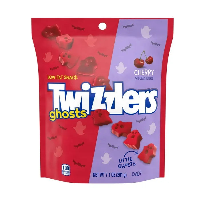 Wholesale Price with free shipping across the USA for Twizzlers Ghosts Cherry Flavored Chewy Halloween Candy, Bag 7.1 oz - Manji Distributors