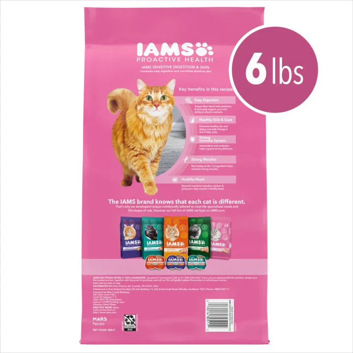 Wholesale Price with free shipping across the USA for Iams Proactive Health Turkey Dry Cat Food, 6 Lb Bag - Manji Distributors