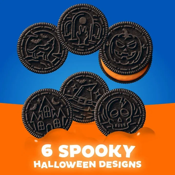 Wholesale Price with free shipping across the USA for OREO Orange Creme Chocolate Sandwich Cookies, Limited Edition, Halloween Cookies, 18.71 oz - Manji Distributors
