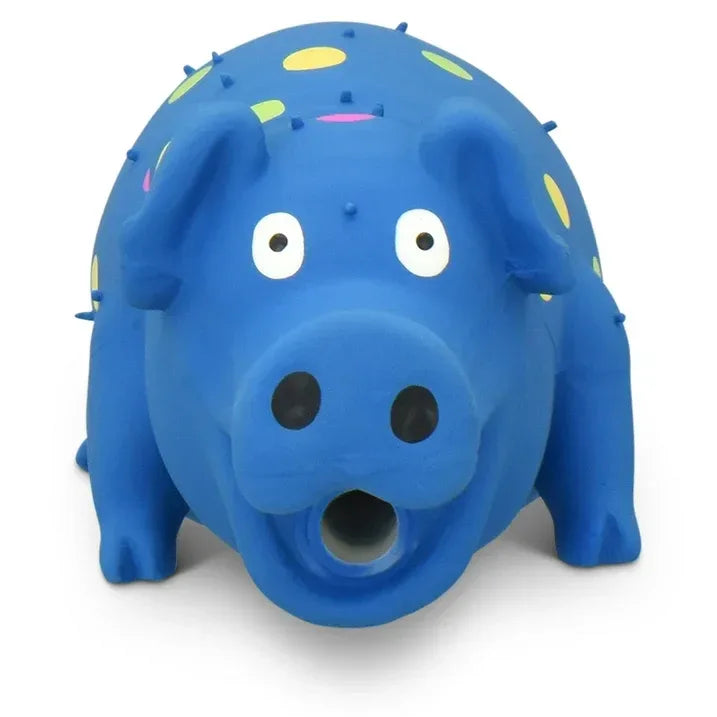 Wholesale Price with free shipping across the USA for (3 pack) Vibrant Life Playful Buddy Pigglesworth Latex Pig Dog Toy, Color May Vary, Chew Level 1 - Manji Distributors
