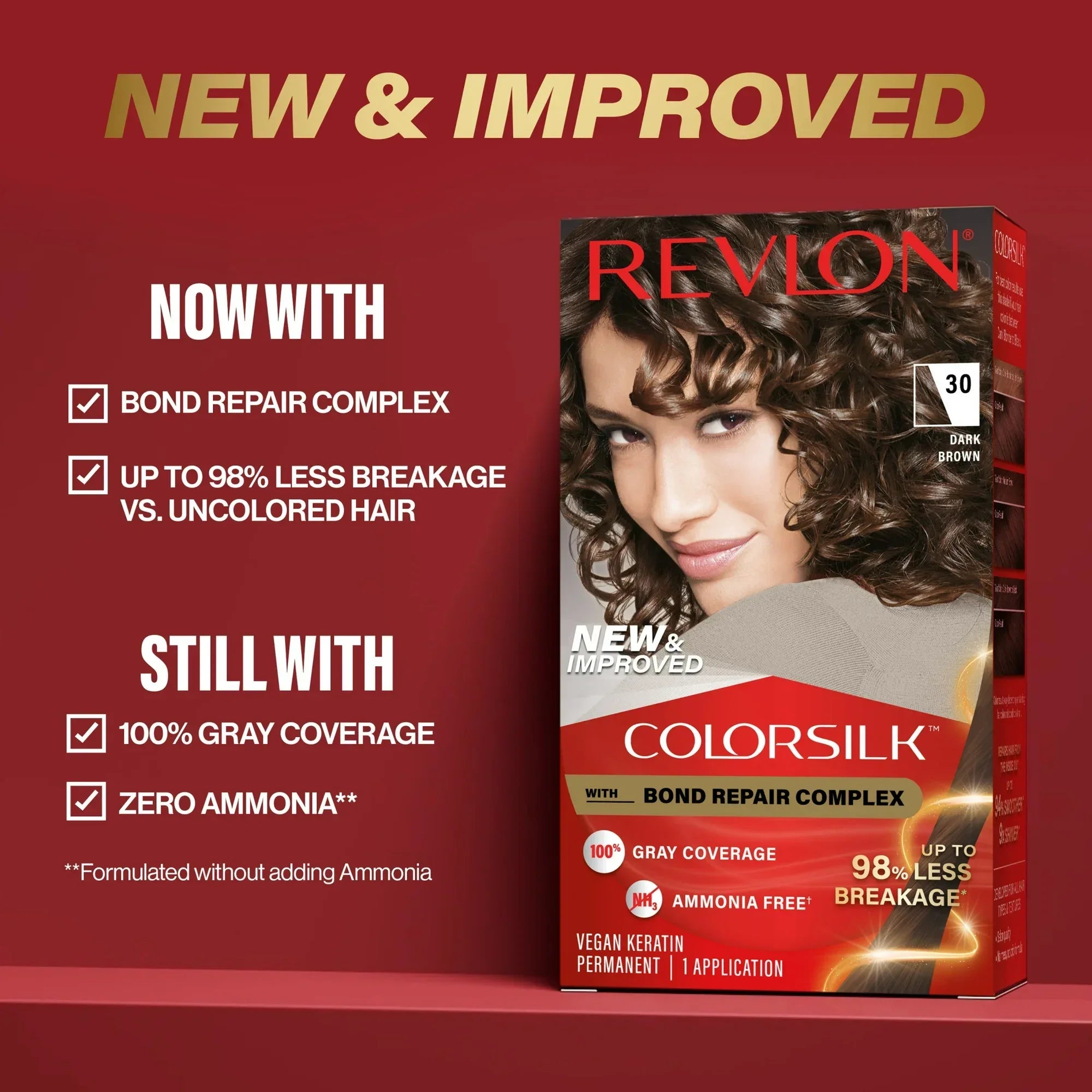 Wholesale Price with free shipping across the USA for Revlon ColorSilk Permanent Hair Color, Bond Repair Complex, 31 Dark Auburn, 1 pack - Manji Distributors