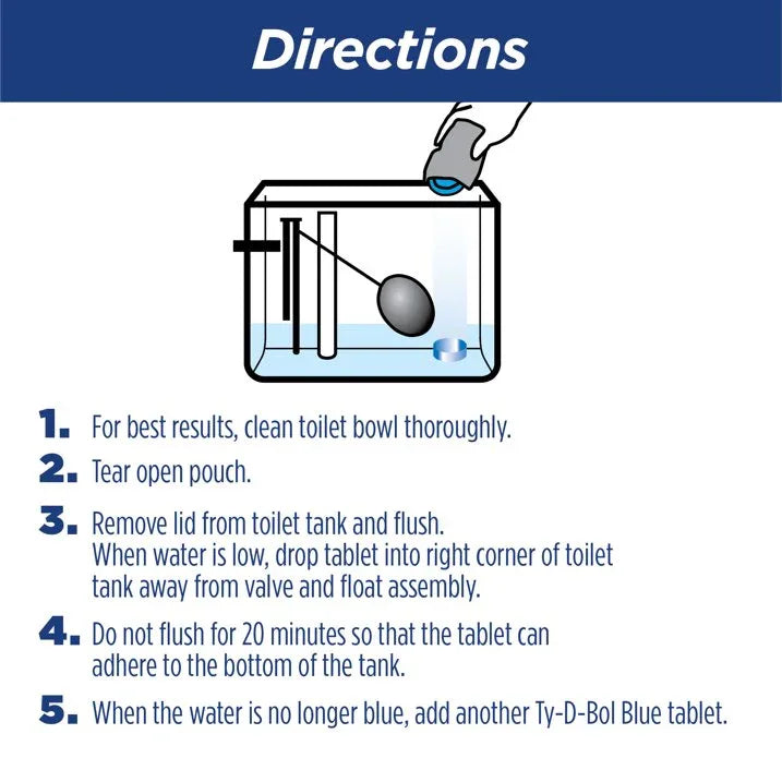 Wholesale Price with free shipping across the USA for Ty-D-Bol Bleach-Free Toilet Bowl Cleaner Tablets, 1.4 oz, 10 Pack - Manji Distributors