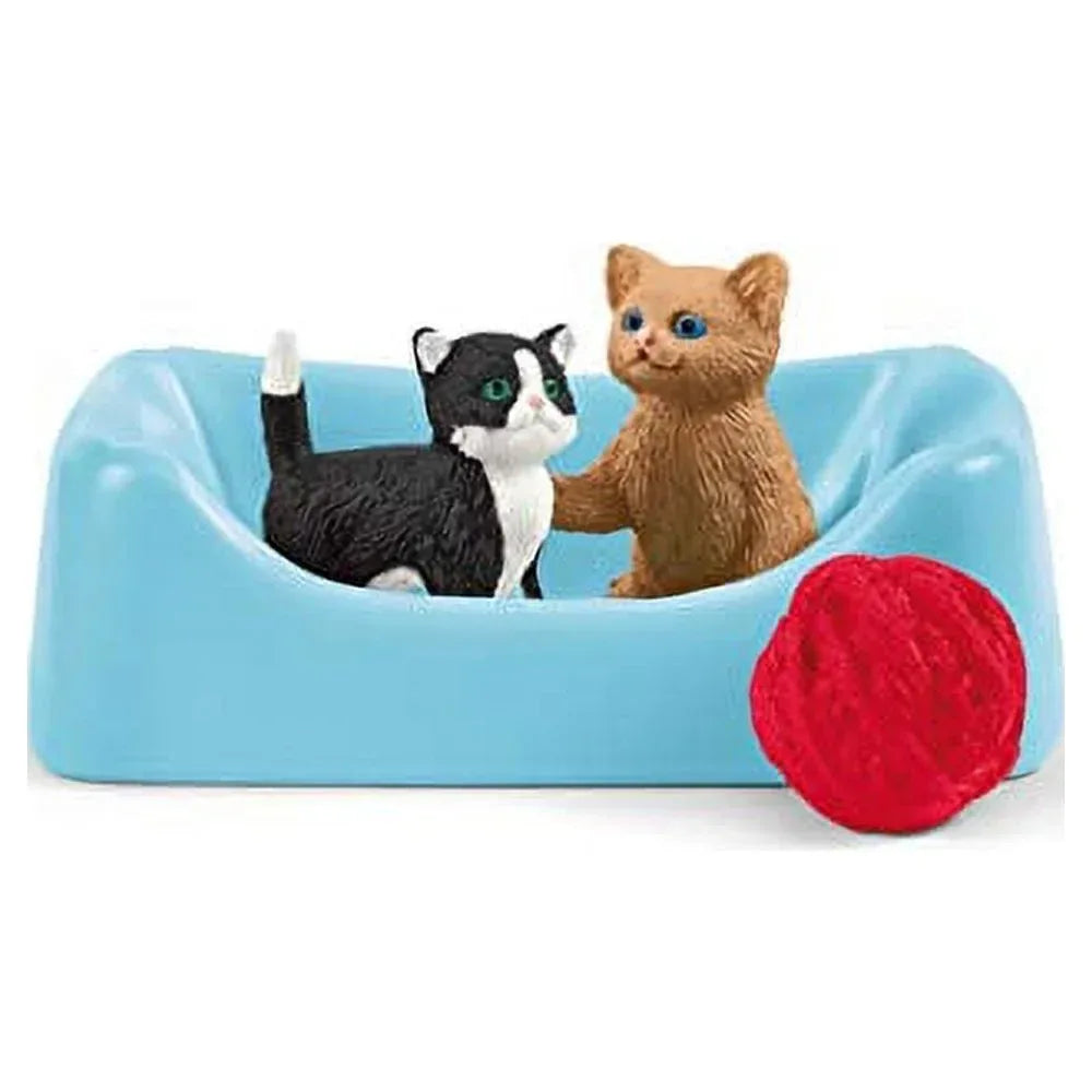 Wholesale Price with free shipping across the USA for Schleich Farm World - 9PC Cats & Kittens Playtime Figurine Set - Realistic Cat & Baby Kitten Figurine - Large Playset for Toddlers, Boys & Girls - Kids Ages 3+ - Manji Distributors
