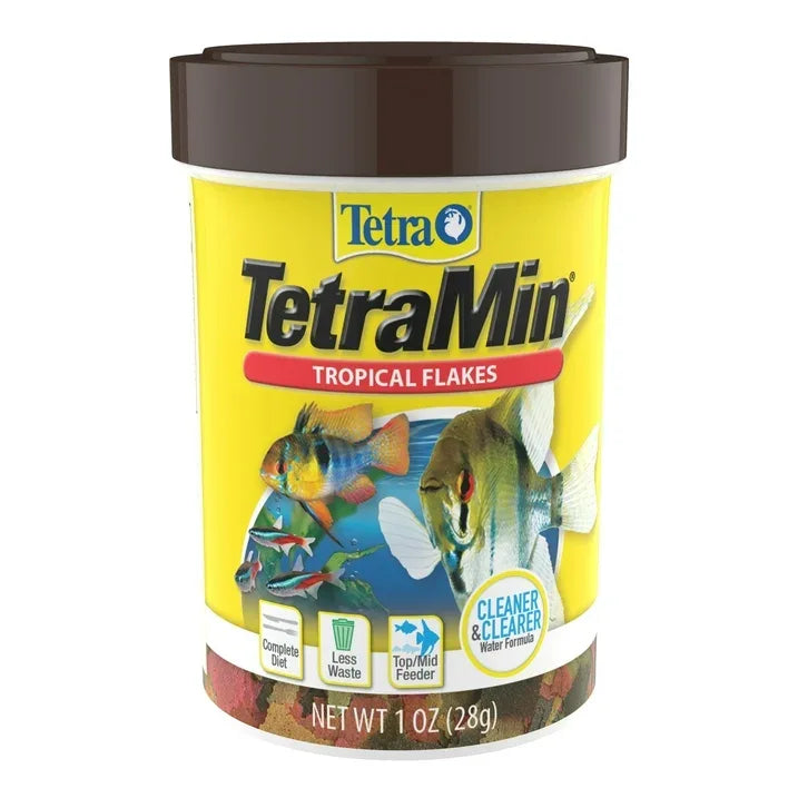 Wholesale Price with free shipping across the USA for (5 pack) Tetra TetraMin Tropical Flakes Nutritionally Balanced Fish Food, 1 oz. - Manji Distributors