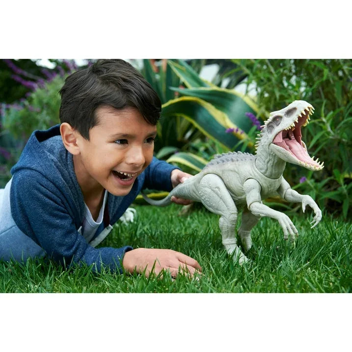 Wholesale Price with free shipping across the USA for Jurassic World Camouflage 'N Battle Indominus Rex Action Figure Toy with Lights, Sound & Motion - Manji Distributors