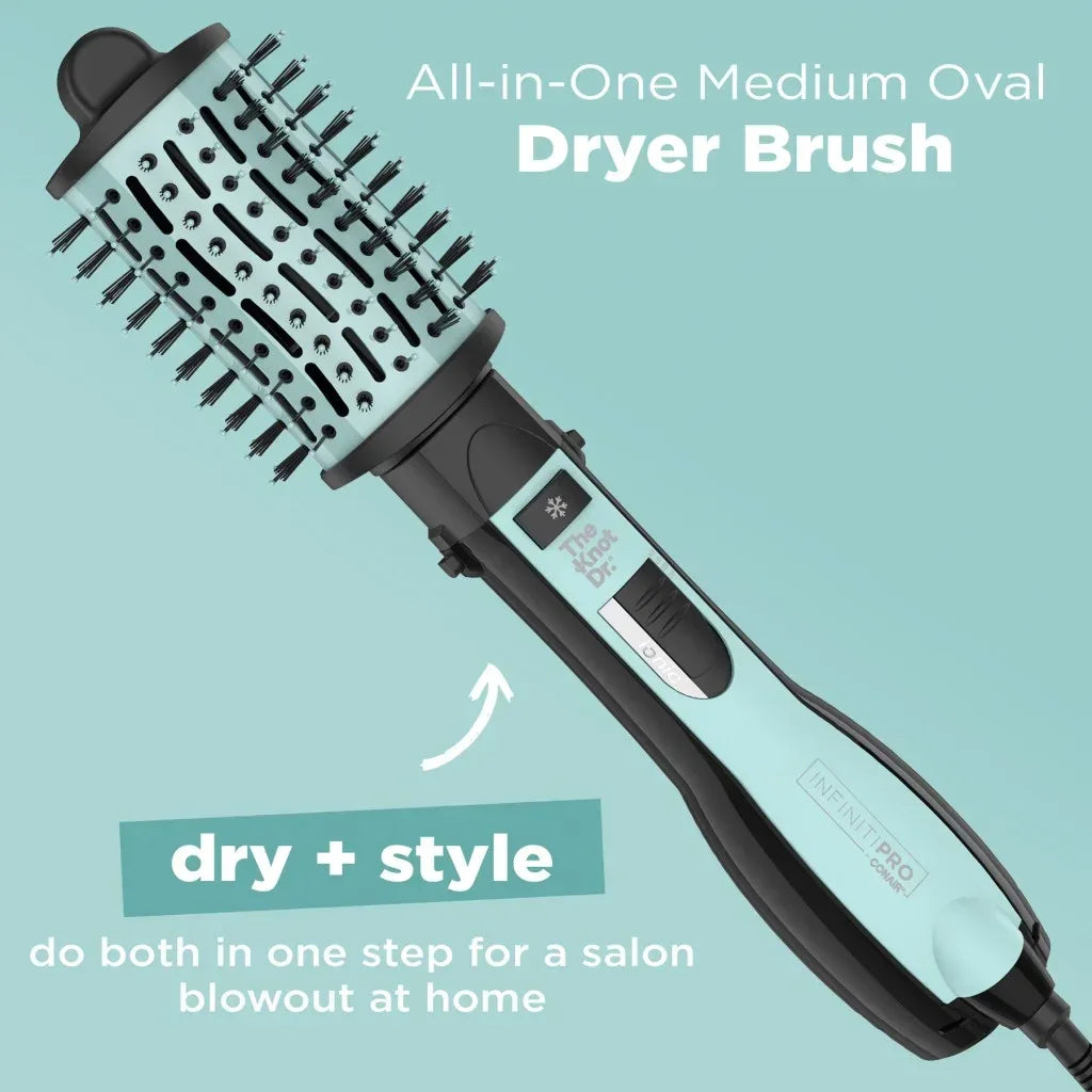 Wholesale Price with free shipping across the USA for Conair InfinitiPRO Knot Dr. All-in-One Medium Oval Hot Air Brush - Manji Distributors