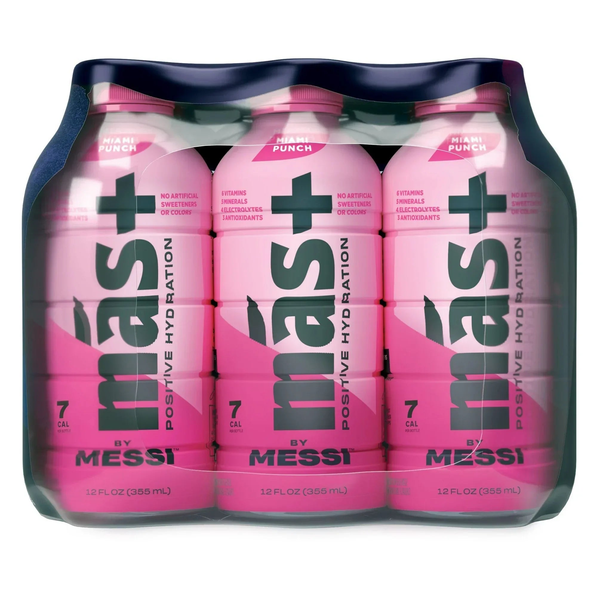 Wholesale Price with free shipping across the USA for Más+ by Messi Hydration Sports Drink Variety, 12 Pack, 12 fl oz Bottles - Manji Distributors