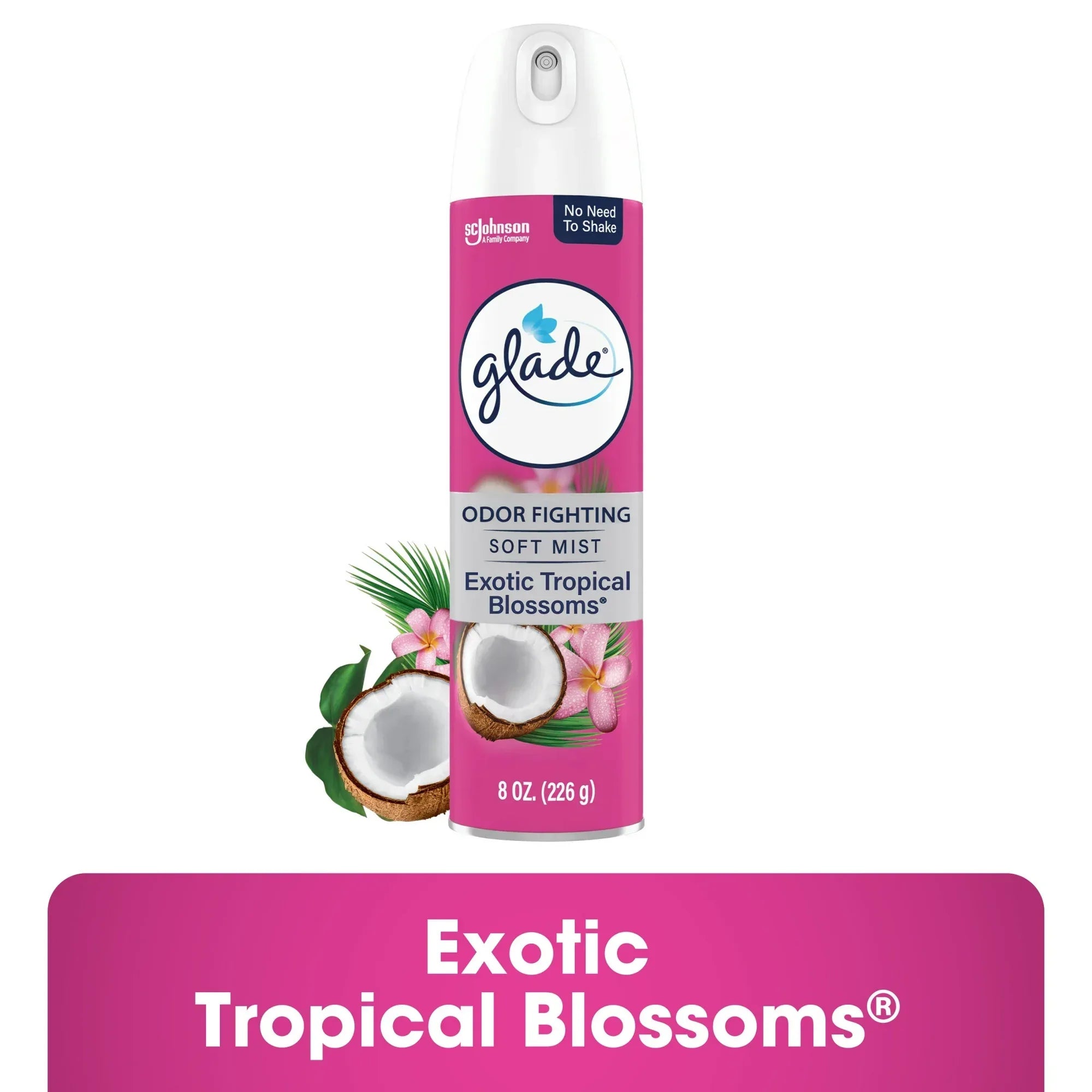 Wholesale Price with free shipping across the USA for (6 pack) Glade Odor Fighting Soft Mist Air Freshener Room Spray, Exotic Tropical Blossoms, 8.0oz, 1pk - Manji Distributors
