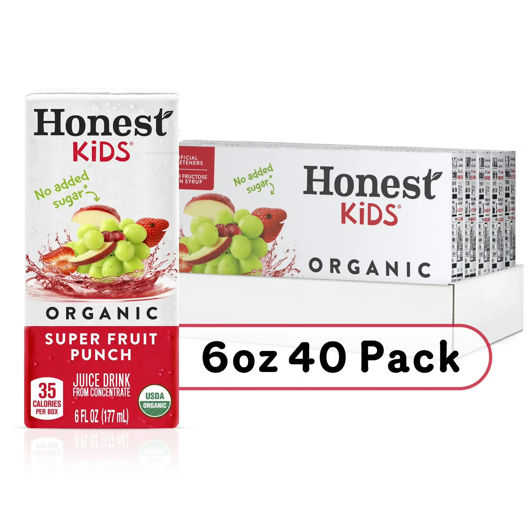 Wholesale Price with free shipping across the USA for (5 pack) Honest Kids Organic Super Fruit Punch Juice, 6 fl oz, 8 Juice Boxes - Manji Distributors