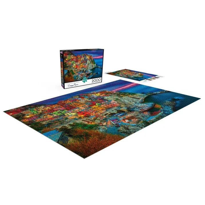 Wholesale Price with free shipping across the USA for Buffalo Games 2000-piece Cinque Terre Interlocking Jigsaw Puzzle - Manji Distributors