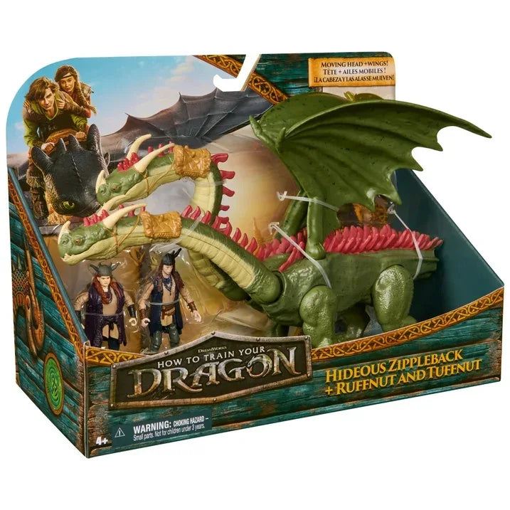 Wholesale Price with free shipping across the USA for Dreamworks Dragons, Hideous Zippleback, Ruffnut & Tuffnut, Viking Duo Action Figures - Manji Distributors