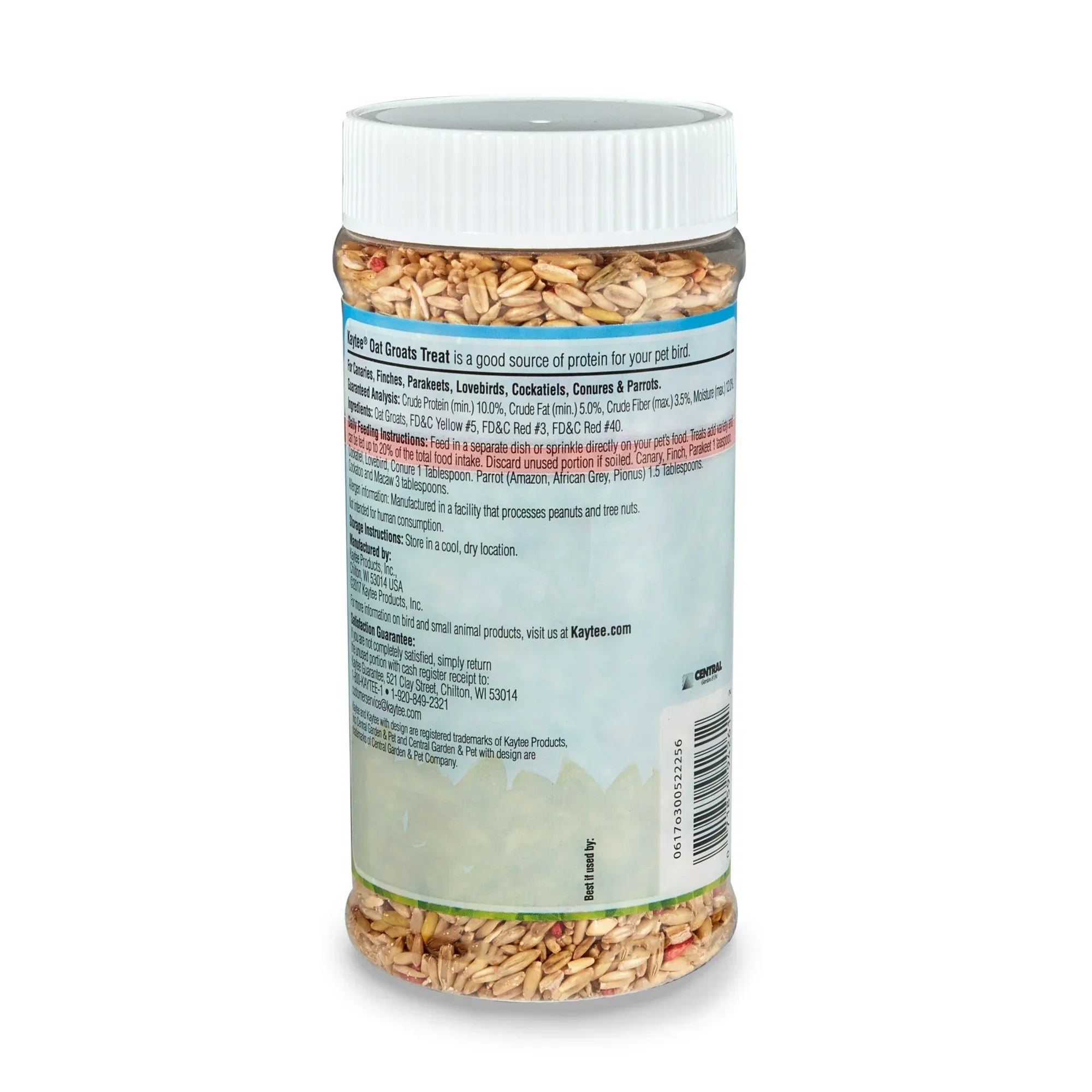 Wholesale Price with free shipping across the USA for Kaytee Oat Groats Treat Jar- All Pet Birds 11 Oz - Manji Distributors