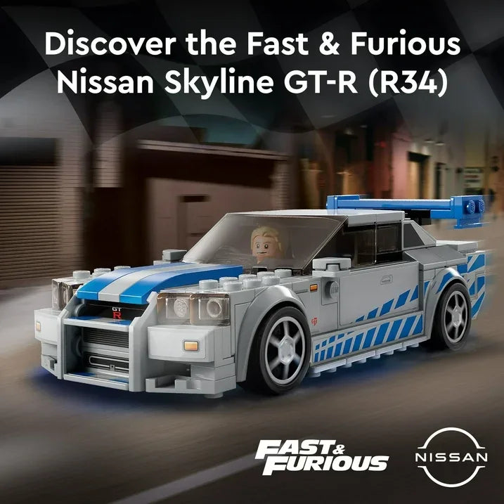 Wholesale Price with free shipping across the USA for LEGO Speed Champions 2 Fast 2 Furious Nissan Skyline GT-R (R34) 76917 Race Car Toy Model Building Kit, Collectible with Racer Minifigure, 2023 Set for Kids - Manji Distributors