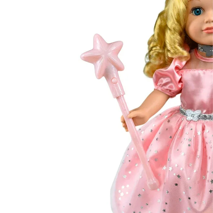 Wholesale Price with free shipping across the USA for My Life As Wizard of Oz Glinda Good Witch Posable 18-inch Doll, Medium Blonde Hair, Blue Eyes - Manji Distributors