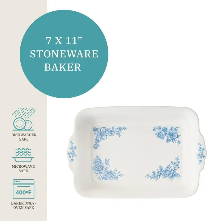 Wholesale Price with free shipping across the USA for The Pioneer Woman Agatha Small Rectangular Baker with Lid, 7