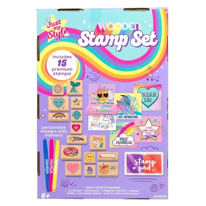 Wholesale Price with free shipping across the USA for Just My Style Wooden Stamp, Art & Craft Kit for Boys & Girls, Kids & Teens (28 Pieces) - Manji Distributors