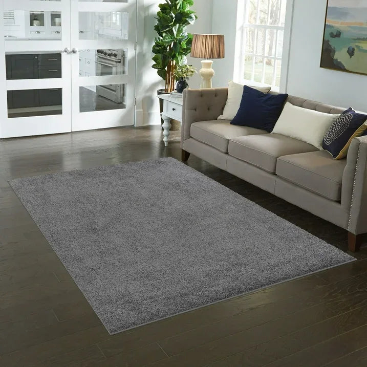 Wholesale Price with free shipping across the USA for Mainstays Traditional Solid Gray Shag Indoor Area Rug, 5' x 7' - Manji Distributors