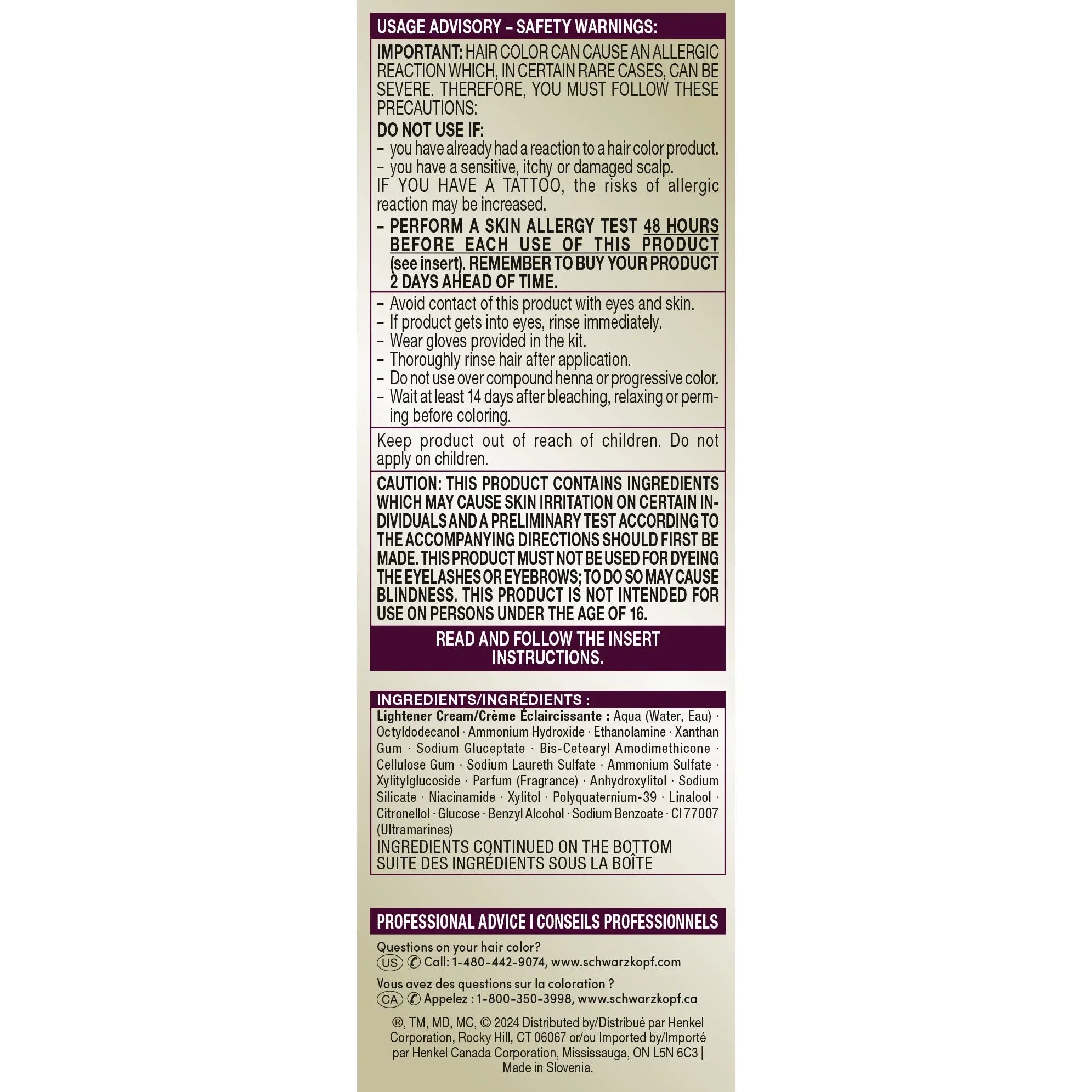 Wholesale Price with free shipping across the USA for Schwarzkopf Keratin Blonde Hair Dye Platinum Blonde 001, Ultra Lightening Kit, 1 Application - Manji Distributors