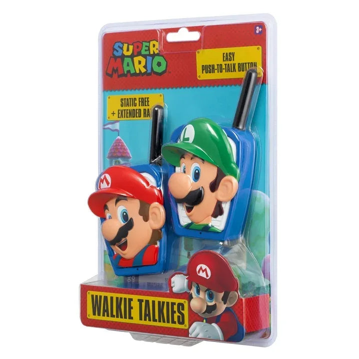 Wholesale Price with free shipping across the USA for Super Mario Extended Range Walkie Talkies - Action Figures - Push to Talk Button, Children Ages 3+ - Manji Distributors