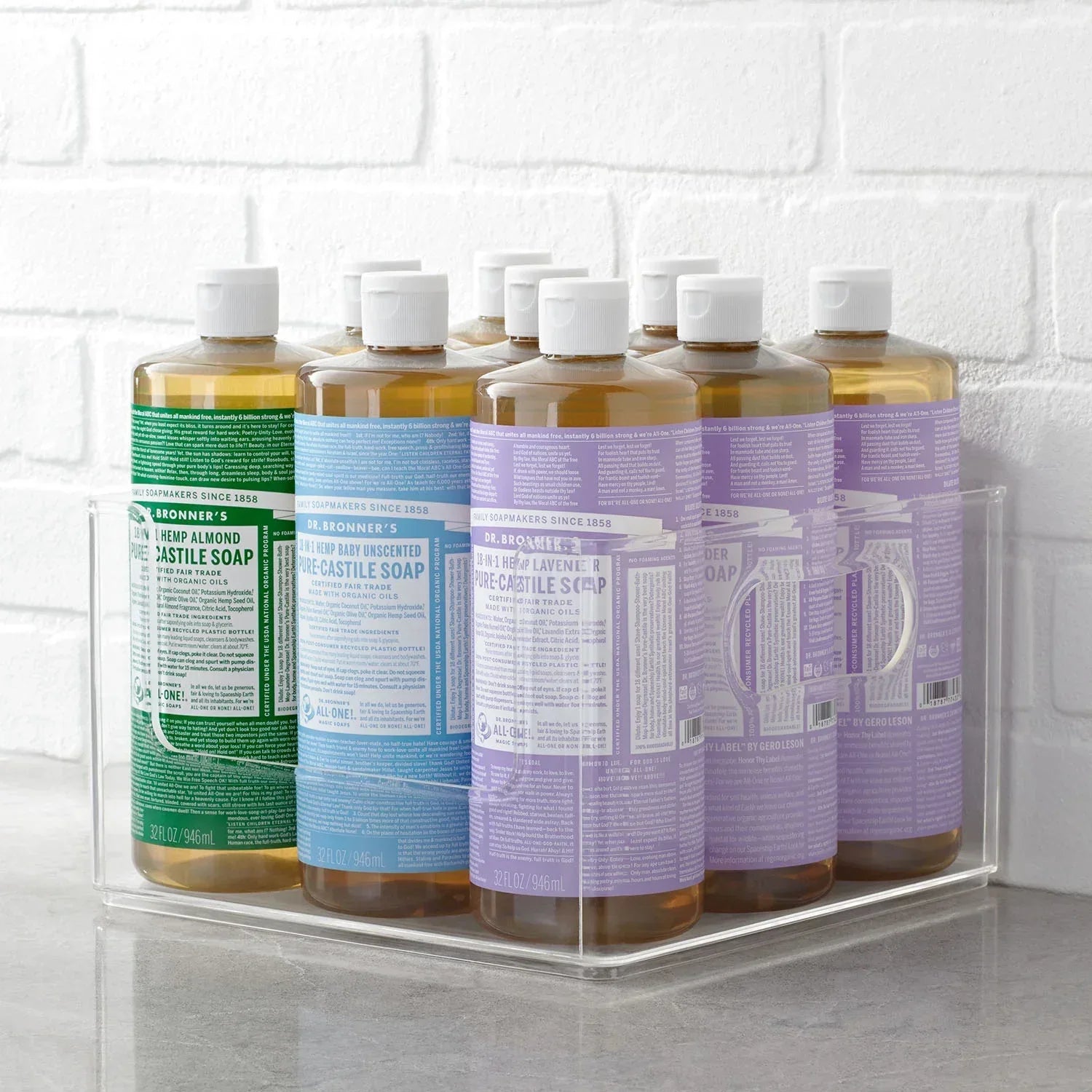 Wholesale Price with free shipping across the USA for The Home Edit Open Front Bin Clear Plastic Modular Storage System Organizer 10in x10in x 6in - Manji Distributors