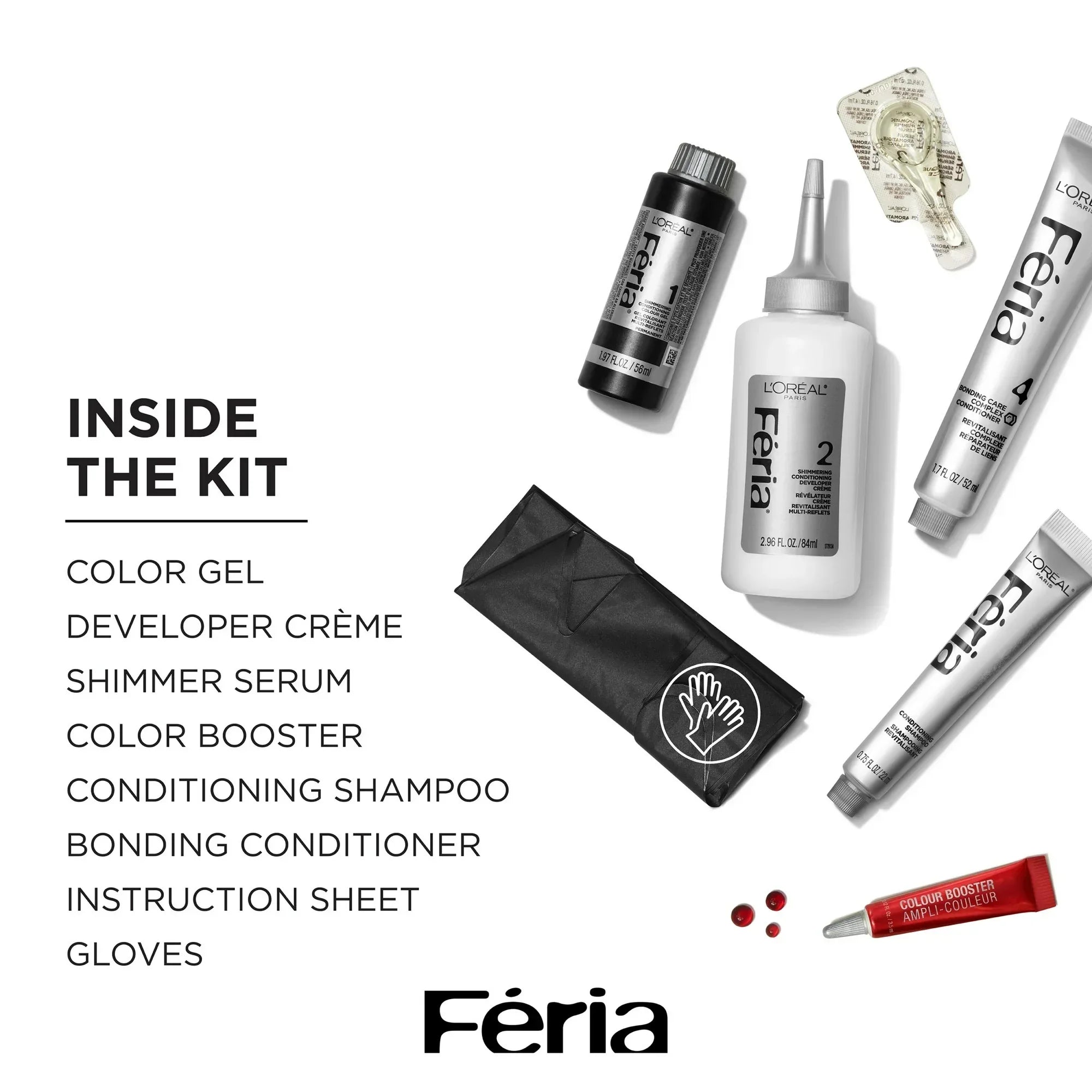 Wholesale Price with free shipping across the USA for L'Oreal Paris Feria Shimmering Permanent Hair Color, R57 Cherry Crush, 1 Kit - Manji Distributors