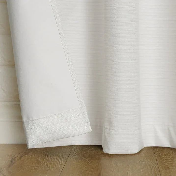 Wholesale Price with free shipping across the USA for Sun Zero Arlo 2-Piece Textured Thermal Insulated Room Darkening Grommet Curtain Panel Pair, Pearl White, 40