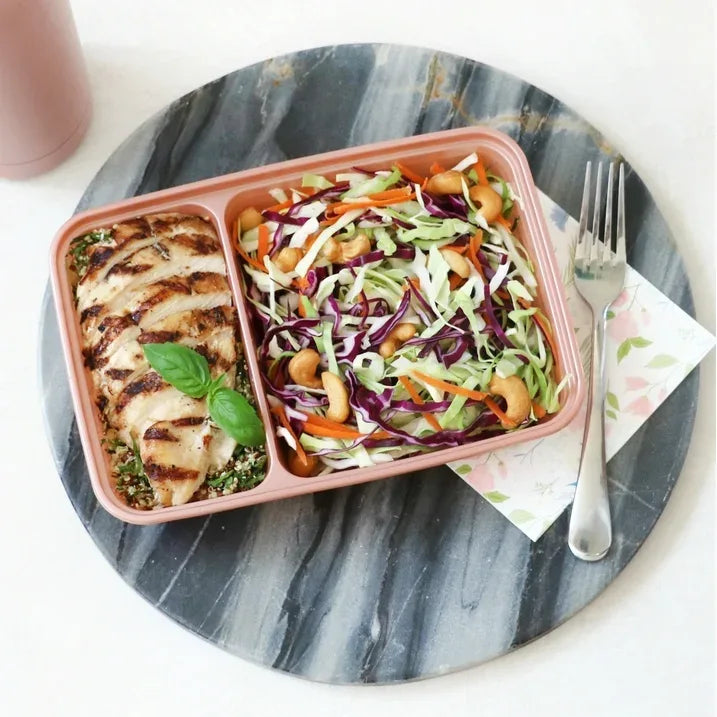 Wholesale Price with free shipping across the USA for Bentgo® Prep 2-Compartment Containers - 20-Piece Meal Prep Kit with 10 Trays & 10 Custom-Fit Lids - Durable Microwave, Freezer, Dishwasher Safe Reusable BPA-Free Food Storage Containers- Blush Pink - Manji Distributors