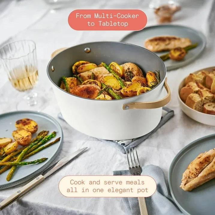 Wholesale Price with free shipping across the USA for Beautiful 10 in 1, 6 Qt Electric Multi-Cooker, White Icing by Drew Barrymore - Manji Distributors