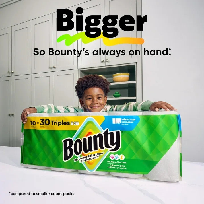 Wholesale Price with free shipping across the USA for Bounty Paper Towels Full Sheet White, 2 Triple Rolls, 75 Sheets Per Roll - Manji Distributors