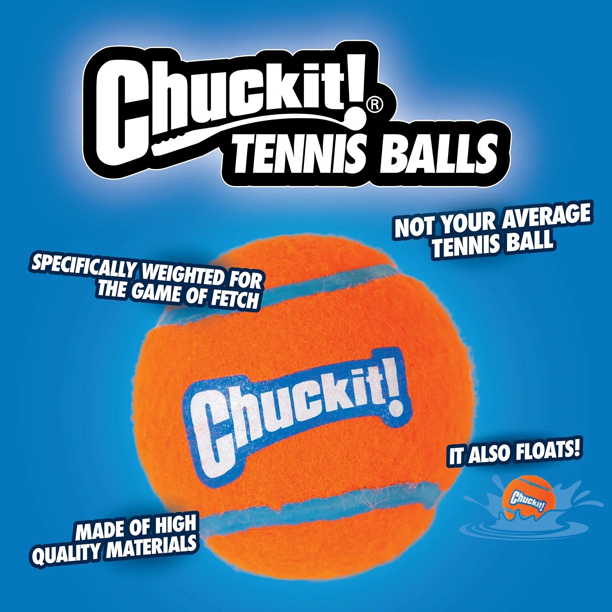 Wholesale Price with free shipping across the USA for Chuckit! Floating Tennis Ball Fetch Dog Toy, Large (3